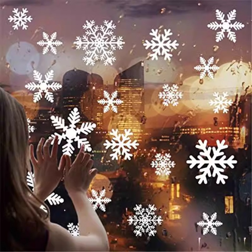 Snowflake Window Decal - 1 Zestaw Naklejek na Okna w