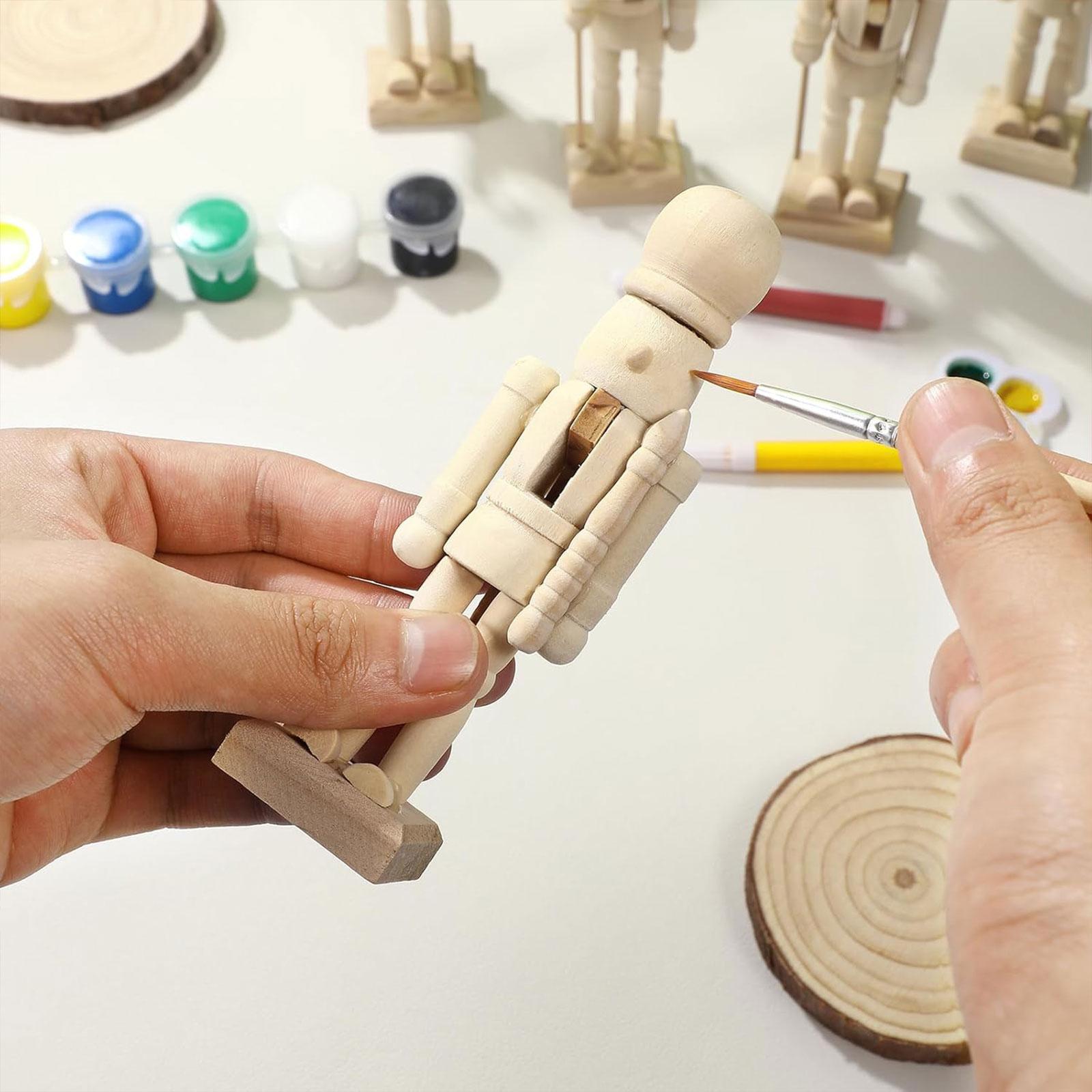 Nutcracker Figurine - 6x Drewniane Dziadek do Orzechów DIY,