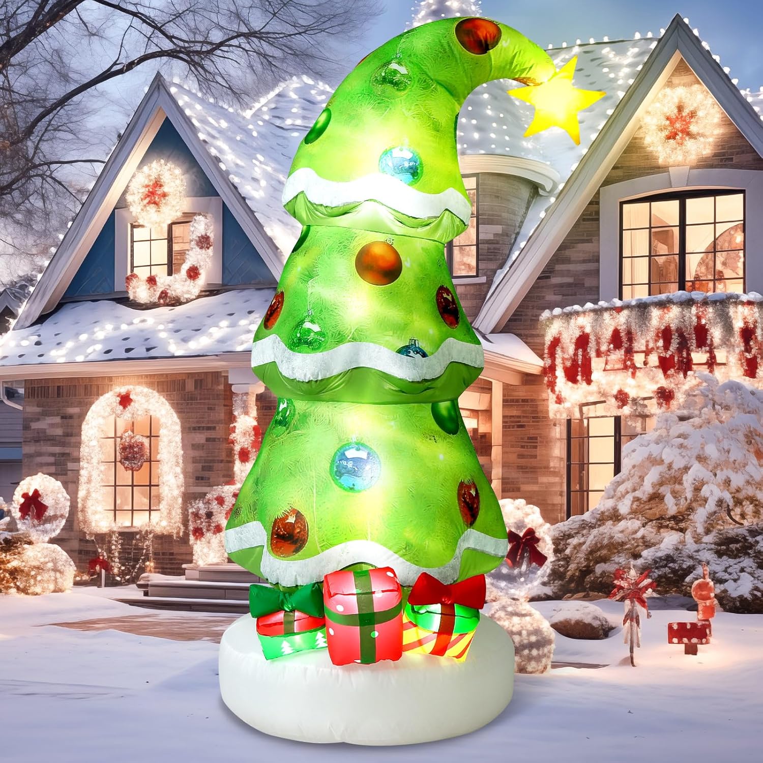 Christmas Lights Outdoor - Ozdoby świąteczne dmuchane na zewnątrz, 2.1m,