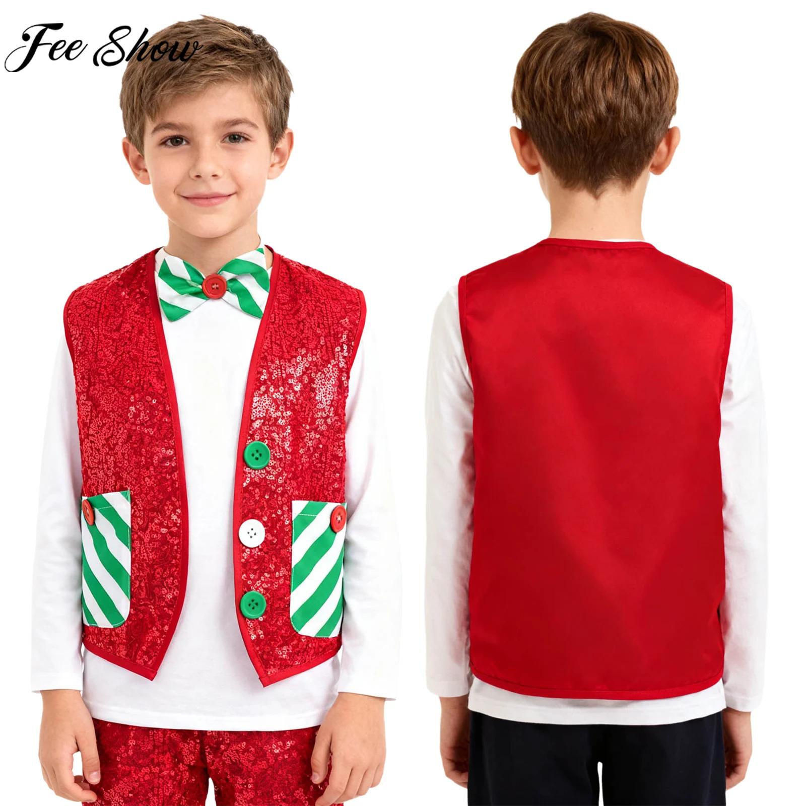 Elf Costume Christmas - Chłopcy Dziewczynki Impreza Świąteczna Święty Mikołaj