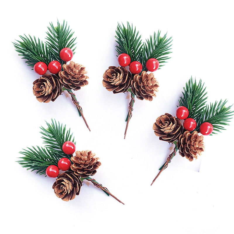 Christmas Tree Artificial - Zestaw 10 sztuk sztucznych szyszek sosnowych