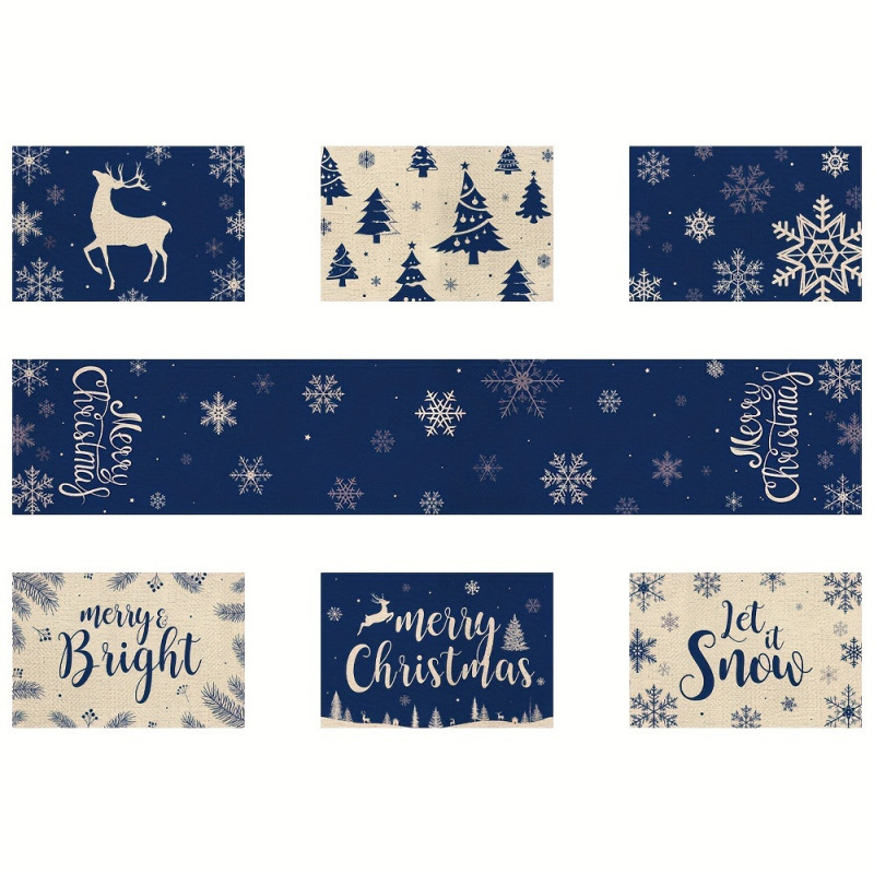7-częściowy zestaw świątecznyc – Christmas Table Runner recenzja i cena