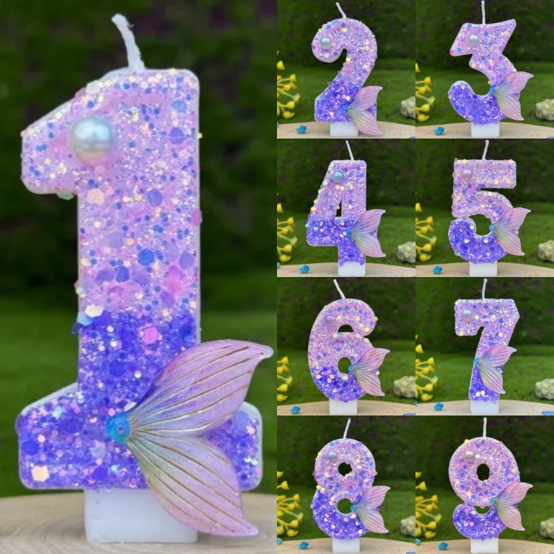 Świeczki w kształcie cyfr 0-9  – Holiday Candle Set recenzja i cena