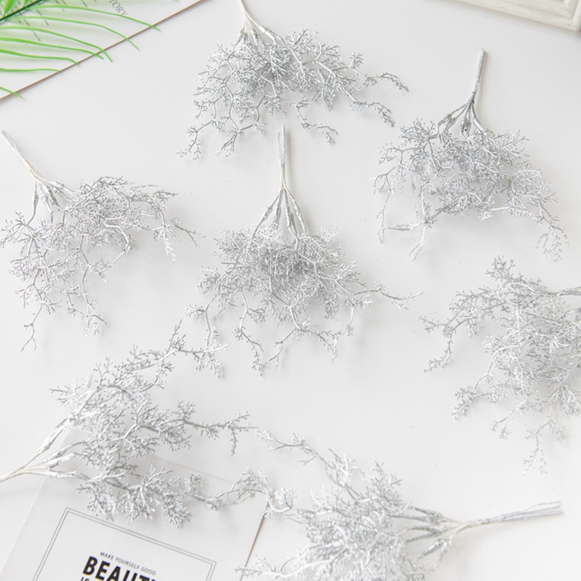 6 szt. Sztuczne rośliny złote  – Christmas Wreath Fake recenzja i cena
